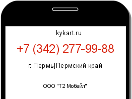 Информация о номере телефона +7 (342) 277-99-88: регион, оператор