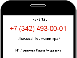 Информация о номере телефона +7 (342) 493-00-01: регион, оператор