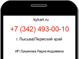Информация о номере телефона +7 (342) 493-00-10: регион, оператор