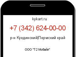 Информация о номере телефона +7 (342) 624-00-00: регион, оператор