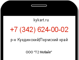 Информация о номере телефона +7 (342) 624-00-02: регион, оператор
