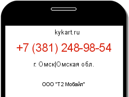 Информация о номере телефона +7 (381) 248-98-54: регион, оператор