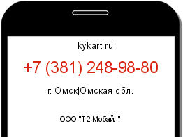 Информация о номере телефона +7 (381) 248-98-80: регион, оператор