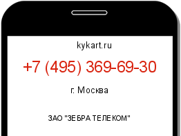 Информация о номере телефона +7 (495) 369-69-30: регион, оператор