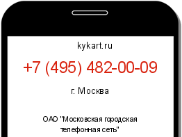 Информация о номере телефона +7 (495) 482-00-09: регион, оператор