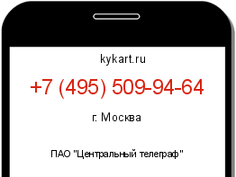 Информация о номере телефона +7 (495) 509-94-64: регион, оператор