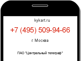 Информация о номере телефона +7 (495) 509-94-66: регион, оператор