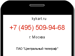 Информация о номере телефона +7 (495) 509-94-68: регион, оператор