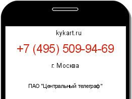 Информация о номере телефона +7 (495) 509-94-69: регион, оператор