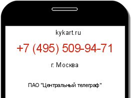 Информация о номере телефона +7 (495) 509-94-71: регион, оператор
