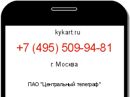 Информация о номере телефона +7 (495) 509-94-81: регион, оператор