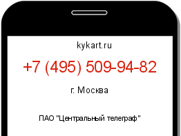 Информация о номере телефона +7 (495) 509-94-82: регион, оператор