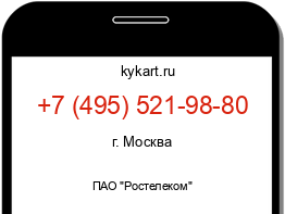 Информация о номере телефона +7 (495) 521-98-80: регион, оператор