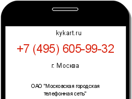 Информация о номере телефона +7 (495) 605-99-32: регион, оператор