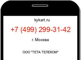 Информация о номере телефона +7 (499) 299-31-42: регион, оператор