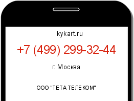Информация о номере телефона +7 (499) 299-32-44: регион, оператор