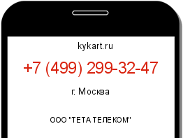Информация о номере телефона +7 (499) 299-32-47: регион, оператор