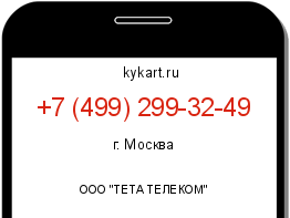 Информация о номере телефона +7 (499) 299-32-49: регион, оператор