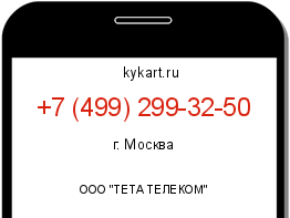 Информация о номере телефона +7 (499) 299-32-50: регион, оператор