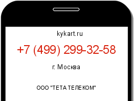 Информация о номере телефона +7 (499) 299-32-58: регион, оператор