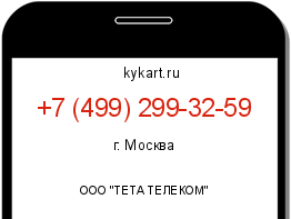 Информация о номере телефона +7 (499) 299-32-59: регион, оператор