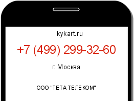 Информация о номере телефона +7 (499) 299-32-60: регион, оператор
