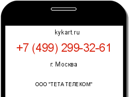 Информация о номере телефона +7 (499) 299-32-61: регион, оператор