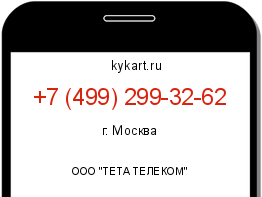 Информация о номере телефона +7 (499) 299-32-62: регион, оператор