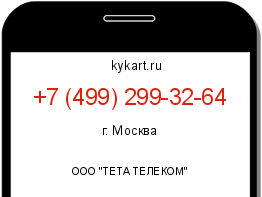 Информация о номере телефона +7 (499) 299-32-64: регион, оператор