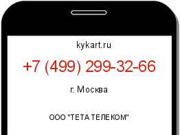 Информация о номере телефона +7 (499) 299-32-66: регион, оператор