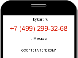 Информация о номере телефона +7 (499) 299-32-68: регион, оператор