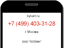 Информация о номере телефона +7 (499) 403-31-28: регион, оператор