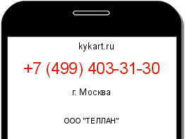 Информация о номере телефона +7 (499) 403-31-30: регион, оператор