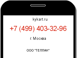 Информация о номере телефона +7 (499) 403-32-96: регион, оператор