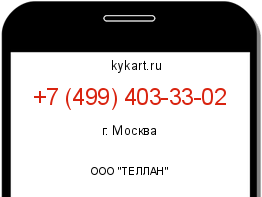 Информация о номере телефона +7 (499) 403-33-02: регион, оператор