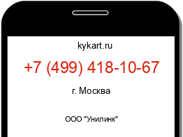 Информация о номере телефона +7 (499) 418-10-67: регион, оператор