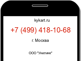 Информация о номере телефона +7 (499) 418-10-68: регион, оператор