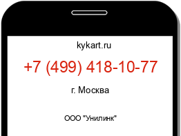 Информация о номере телефона +7 (499) 418-10-77: регион, оператор