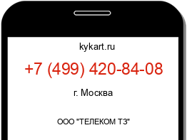 Информация о номере телефона +7 (499) 420-84-08: регион, оператор