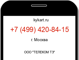 Информация о номере телефона +7 (499) 420-84-15: регион, оператор