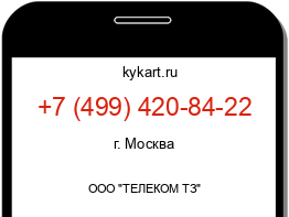 Информация о номере телефона +7 (499) 420-84-22: регион, оператор