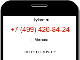 Информация о номере телефона +7 (499) 420-84-24: регион, оператор