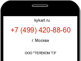 Информация о номере телефона +7 (499) 420-88-60: регион, оператор