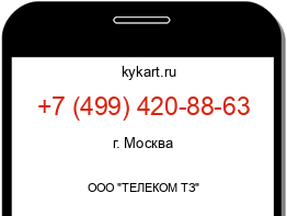 Информация о номере телефона +7 (499) 420-88-63: регион, оператор