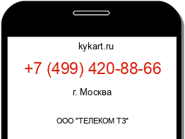 Информация о номере телефона +7 (499) 420-88-66: регион, оператор