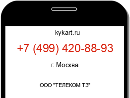 Информация о номере телефона +7 (499) 420-88-93: регион, оператор