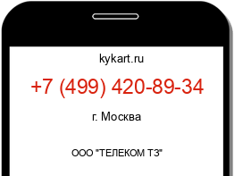 Информация о номере телефона +7 (499) 420-89-34: регион, оператор