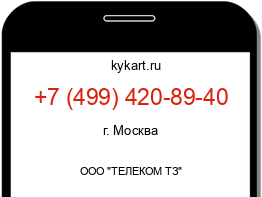 Информация о номере телефона +7 (499) 420-89-40: регион, оператор