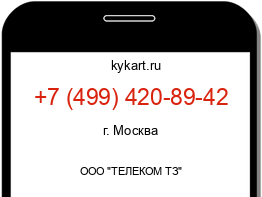 Информация о номере телефона +7 (499) 420-89-42: регион, оператор