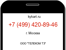 Информация о номере телефона +7 (499) 420-89-46: регион, оператор